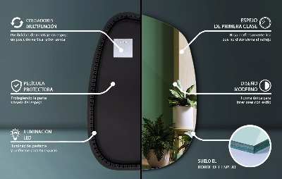 Exclusive LED mirror with delicate lines