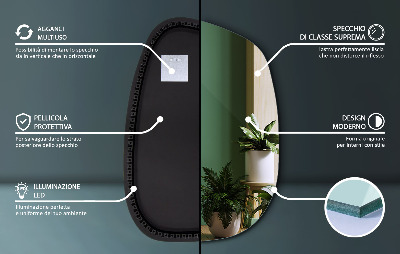 Exclusive LED mirror with delicate lines