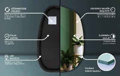 Exclusive LED mirror with delicate lines