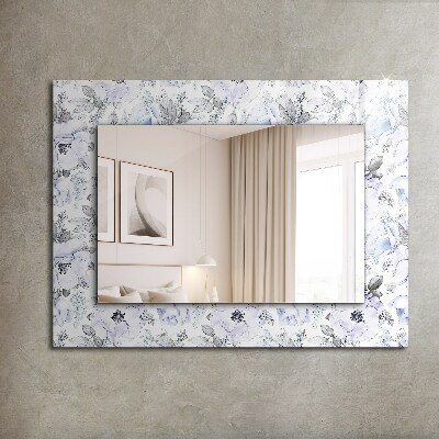 Printed mirror Flowers and leaves