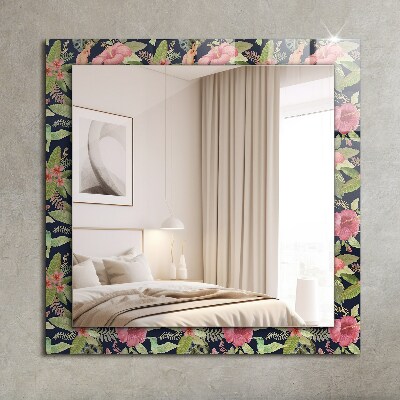 Wall mirror design Flowers and birds