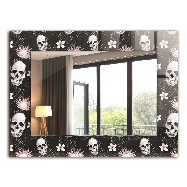 Decorative mirror Skulls and flowers