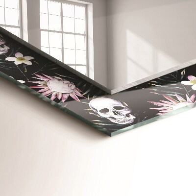 Decorative mirror Skulls and flowers