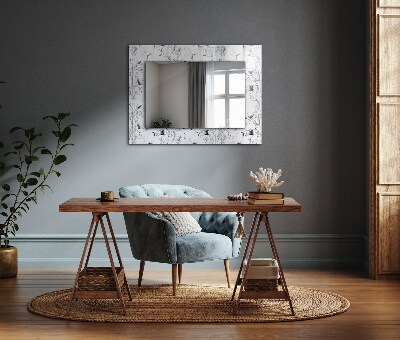 Wall mirror design Cranes and bamboos