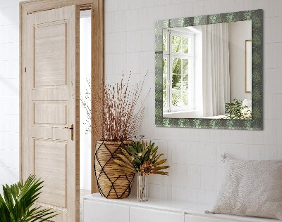 Wall mirror design Leaves of tropical plants