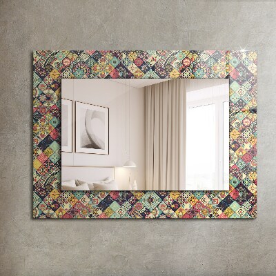 Printed mirror Colorful patchwork patterns