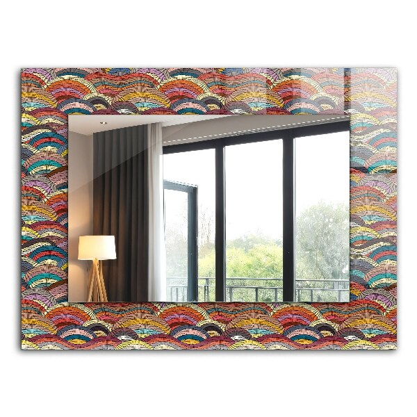 Printed mirror Colorful Arches Waves