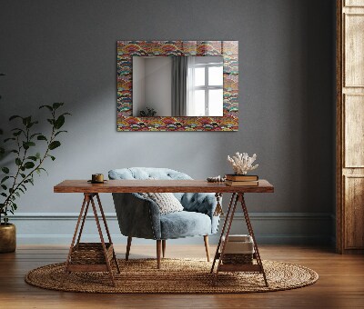 Printed mirror Colorful Arches Waves