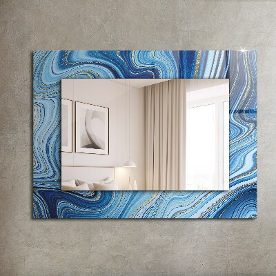 Decorative mirror Abstract blue pattern