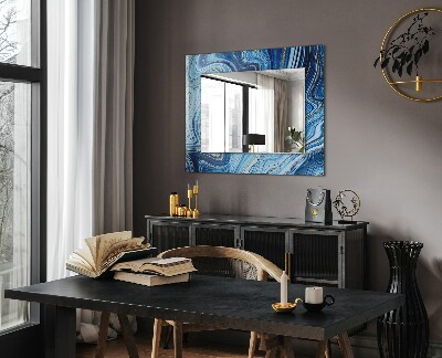 Decorative mirror Abstract blue pattern