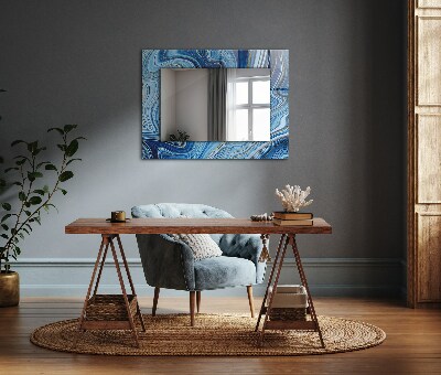 Decorative mirror Abstract blue pattern