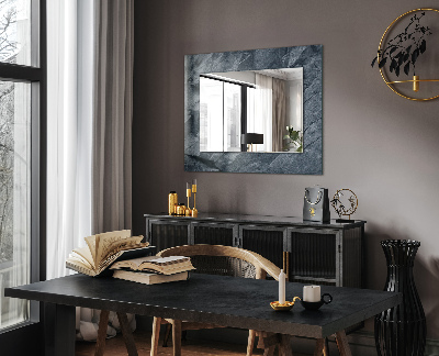 Mirror frame with print Rock textured stone