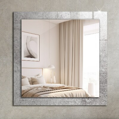 Mirror frame with print Concrete wall texture