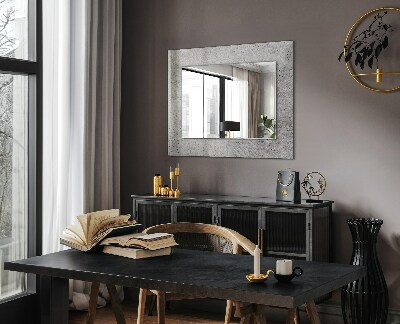 Mirror frame with print Concrete wall texture