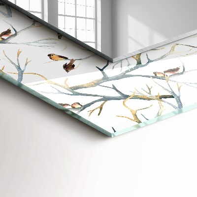 Wall mirror design Birds on branches