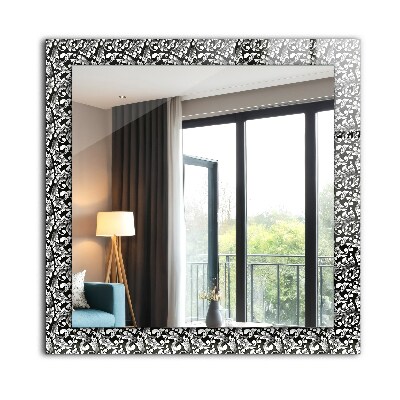 Wall mirror design Black and white ornaments