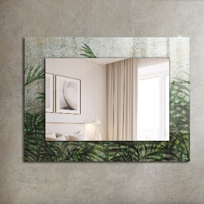 Decorative mirror Green fern leaves