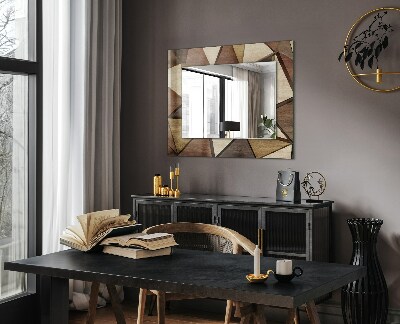 Printed mirror Wood geometric patterns