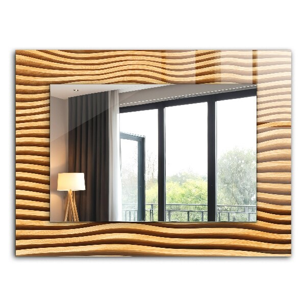 Wall mirror design Wood waves