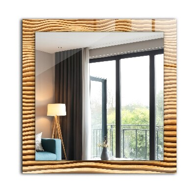 Wall mirror design Wood waves