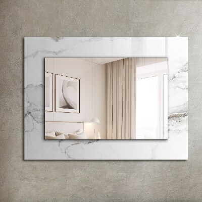 Decorative mirror White marble pattern