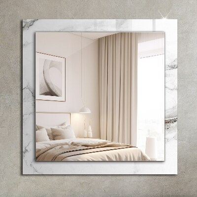 Decorative mirror White marble pattern