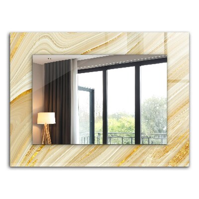 Wall mirror design Yellow abstract lines