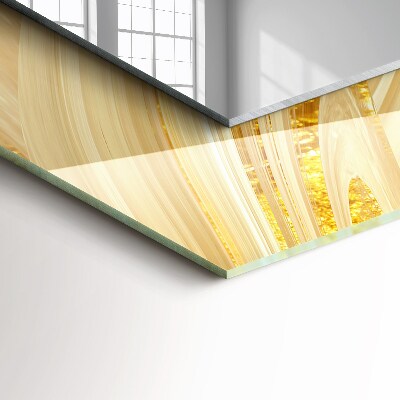 Wall mirror design Yellow abstract lines