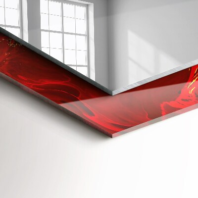 Decorative mirror Abstract red paint