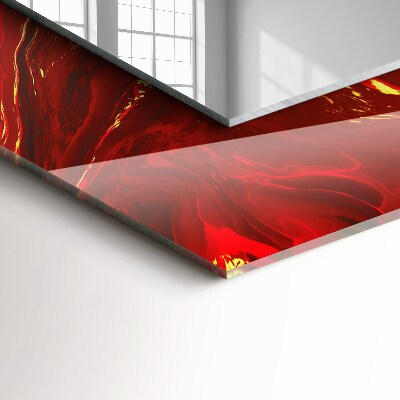 Decorative mirror Abstract red paint