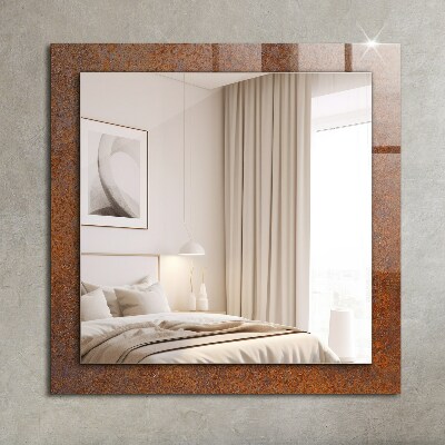 Wall mirror design Rusty metal surface