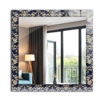 Decorative mirror Victorian pattern wallpaper