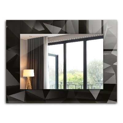 Decorative mirror Black geometric shapes