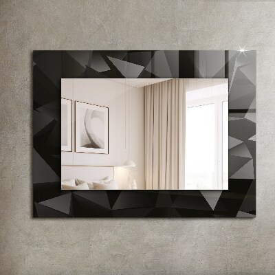 Decorative mirror Black geometric shapes