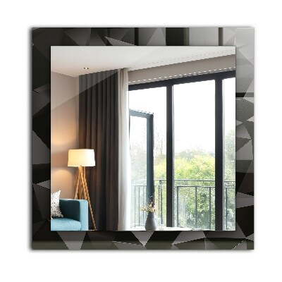 Decorative mirror Black geometric shapes