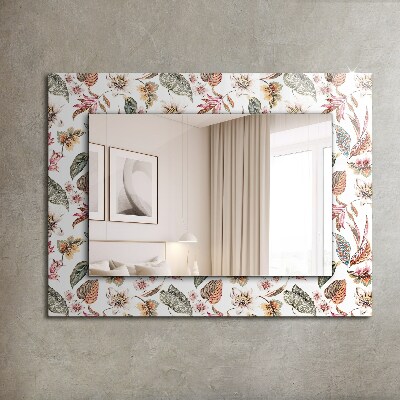 Printed mirror Flowers and leaves