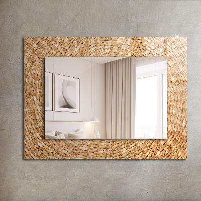 Decorative mirror Wicker braid