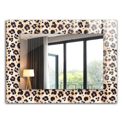 Mirror frame with print Panther pattern