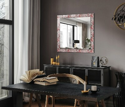 Wall mirror design Pink flamingos