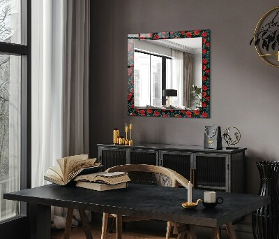 Wall mirror decor Poppies Flowers