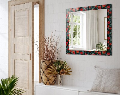 Wall mirror decor Poppies Flowers