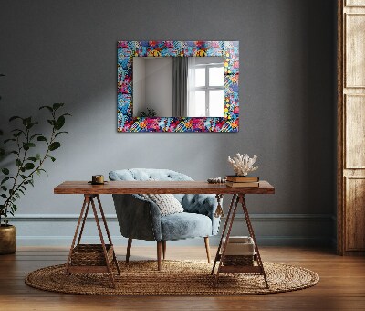 Wall mirror design Colorful abstract pattern