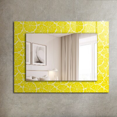 Wall mirror decor Lemon slices pattern