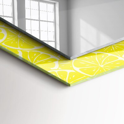 Wall mirror decor Lemon slices pattern