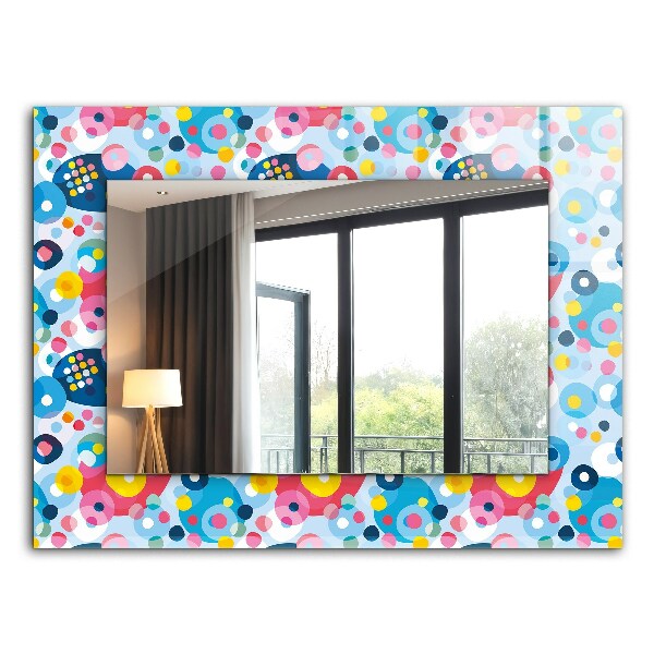 Mirror frame with print Colorful abstract patterns