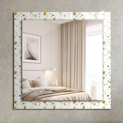 Decorative mirror Flowers leaves pattern