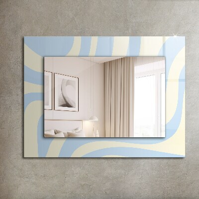 Printed mirror Abstract wavy patterns