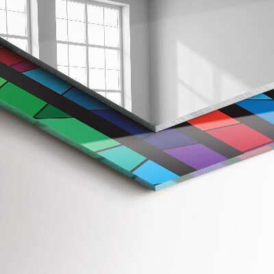 Printed mirror Colorful stained glass stripes