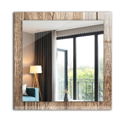 Decorative mirror Wooden plank floor