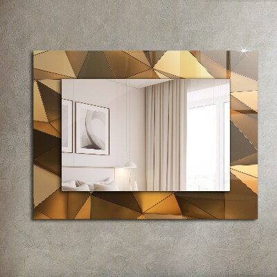 Printed mirror Golden geometric patterns